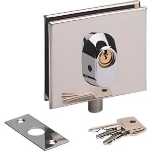 Serradura baixa inox polido metalux para porta em vidro - nm60411000