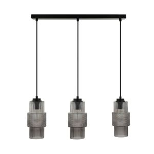 Lámpara colgante de cristal yuki - gris humo