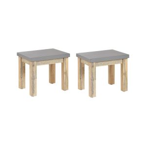 Conjunto de 2 cadeiras de jardim ostuni betão cinzento