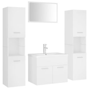 Conjunto de móveis de casa de banho contraplacado branco