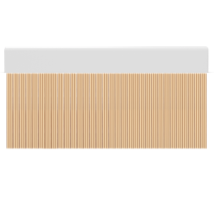 Cortina de porta listrada PVC bege com caramelo / 90 x 210
