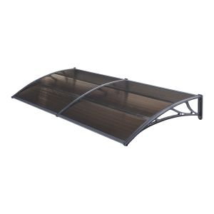 Toldo exterior mellerud para portas com proteção 300x100 cm Castanho