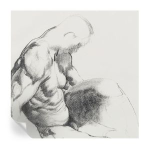 Papel parede adesivo esboço masculino 250x250 tulup