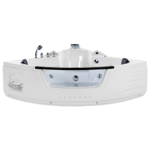 Banheira de hidromassagem de canto com LED martinica 2140 x 1550 mm branco
