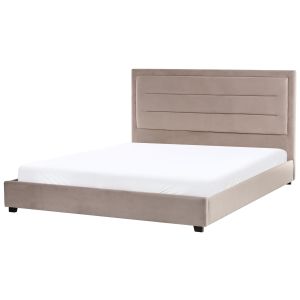 Cama veludo rouen 180 x 200 cm taupe
