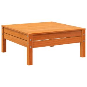 vidaXL taburete de jardín madera maciza de pino marrón cera