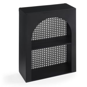 Prateleira de parede jäller metal 40x30x13 cm preto [en.casa]