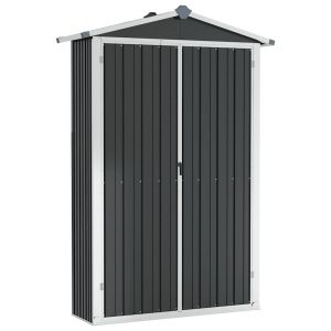 Abrigo de jardim 116x45x175 cm aço galvanizado antracite