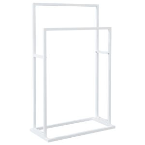 vidaXL toalheiro de pé em ferro branco 48x24x78,5 cm