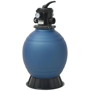 Filtro de areia para piscina vidaxl com válvula de 6 posições, azul, 460 mm