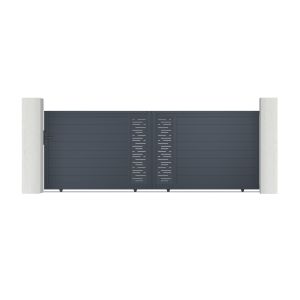 Pacote de portão de correr arlberg 4m a.140cm + portão de jardim 1m a.140cm