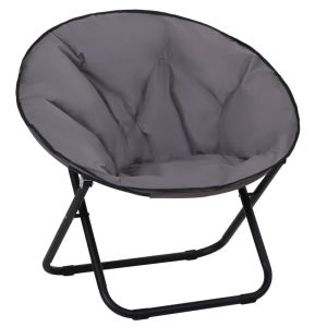 Cadeira dobrável 80x80x75 cm tecido oxford e metal color gris Outsunny