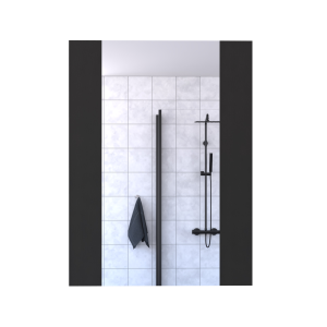 Casa de banho mirror madrid, com forma rectangular preto