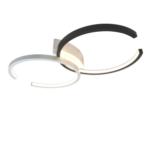 Nettlife plafon de teto preto 54x32 cm
