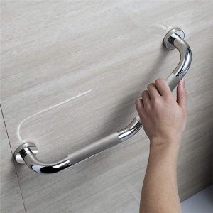 Kibath alça de segurança em aço inoxidável z non-slip 43 cm cromado.