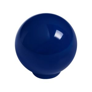 Puxador esfera de abs 29mm azul escuro brilhante, lote de 50