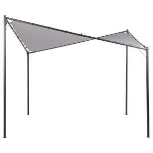 Pérgula de jardim aventine 300 cm 300 cm metal cinzento