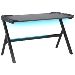 Secretária de jogos danvers 120 cm 60 cm LED rgb preto