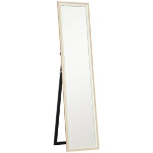 Espelho de pé 37x2,5x157 cm vidro e mdf bicolor Homcom, casa - decoração