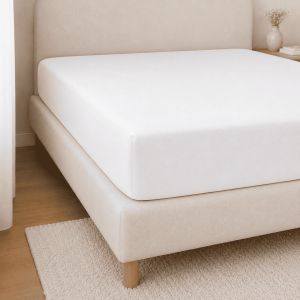Lençol de baixo elástico branco cama de 105cm donegal collections