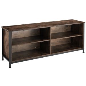 Mueble bajo estilo industrial para tv 147x41x60,5 cm madeira oscura