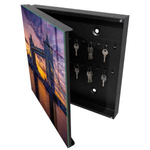 Caixa para chaves decorativa 30x30x5, abertura à esquerda tulup