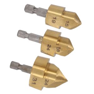 3 brocas PPR 1/4" hexagonal expansão tubulações água