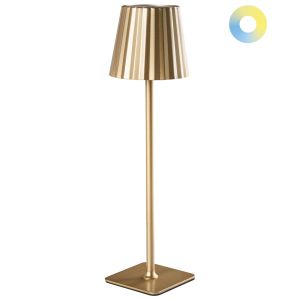 Candeeiro de mesa para exterior alumínio dourado abaro