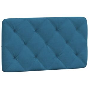 vidaXL cabecero de cama acolchado terciopelo azul 90 cm