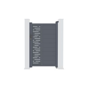 Pacote de portão de jardim arlberg 1m a.160cm + 2 postes cinzento