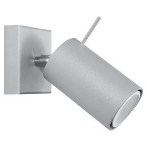 Lâmpada de parede ring 1 cinza aço 8x8x16cm