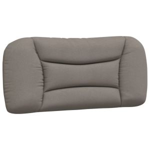 vidaXL cabecero de cama acolchado tela gris taupé 80 cm
