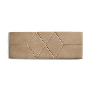 Cabeceira de cama 160 dos rombos tela antimanchas 162x57x5cm camel claro