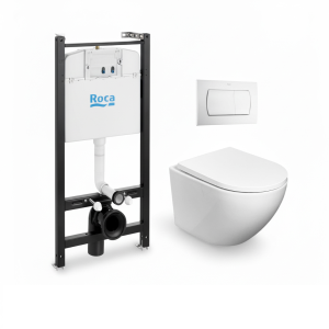 Roca active e botão branco, wc round smart tor 3 com kp