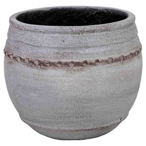 Vaso em fibra de vidro branco 28x28x23h cm