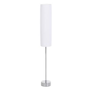 Candeeiro de pé aço inoxidável, abajur de poliéster color blanco