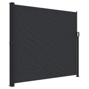 Toldo lateral retrátil 180x500 cm preto