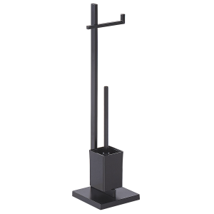 Suporte de papel higénico e escova ulapes metal preto