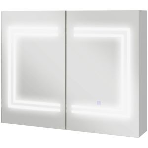Armário casa de banho com espelho 80x15x65 cm mdf e vidro color blanco