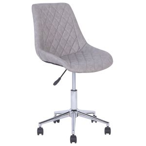 Cadeira home office maribel pele sintética cinzento claro