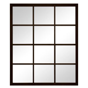 Espelho de janela. Mod Siena Industrial. Espelho de parede 80x120 cor preta