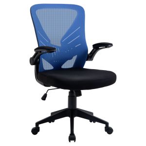 Cadeira de escritório espuma, nylon, pp e malha azul 62x59x107 cm