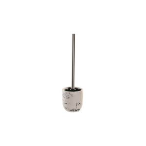 Suporte para escova de sanita em cimento branco mate, 10x10x36cm