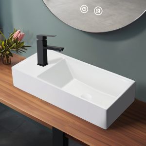 Nettlife lavatório ceramico branco 40x22
