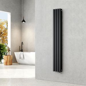 Emke radiador tubo redondo horizontal antracite 160x24 cm, dupla camada