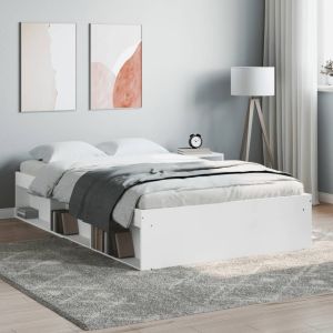 Estrutura cama de casal pequena 120x190 cm branco pt9056