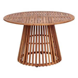 Mesa de refeição de jardim agello 120 cm 120 cm madeira de acácia castanho