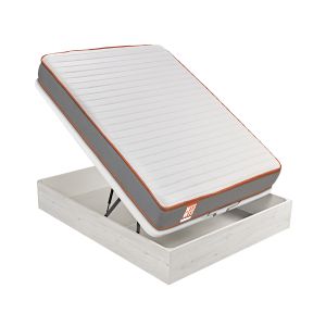 Colchão 150x190cm e sommier com arrumação wts rap glaciar 22cm montagem