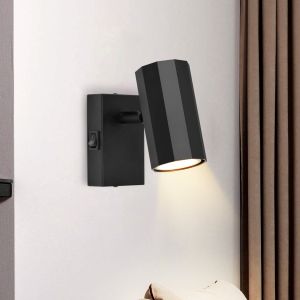 Nettlfe luminária de teto gu10 preto 10x10.5