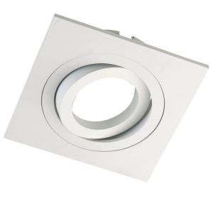 Foco embutido regulável classic quadrado branco wonderlamp 1xgu10